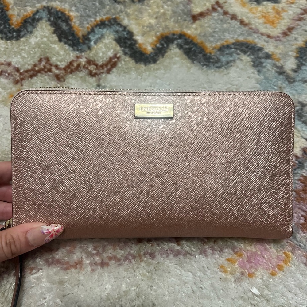 Kate Spade Metallic Pink Wallet